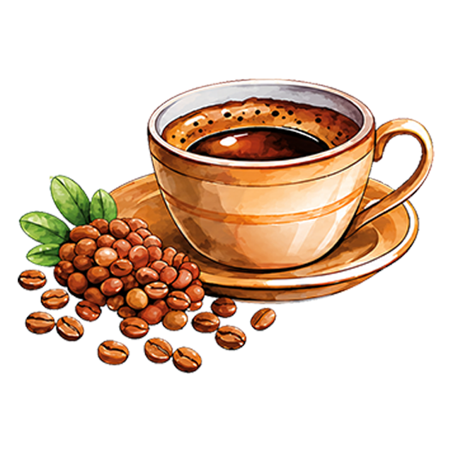 Cafe Monalisa illustrated coffee cup